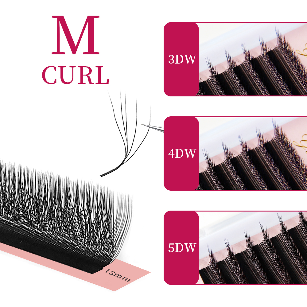 Eyelash Extension For Asian Eyes - ขนตาปลอม Goddess W3D 4D 5D M