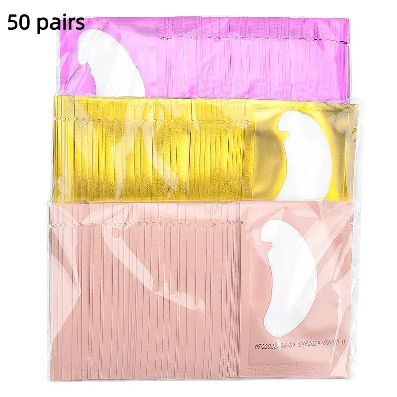 Eyelash Extension Eye Irritation - แผ่นรองเสริมสำหรับต่อขนตา 50 คู่ แผ่นเจลใต้ตา ไม่ระคายเคือง สำหรับการต่อขนตาแบบมืออาชีพและใช้ในงานเสริมความงาม