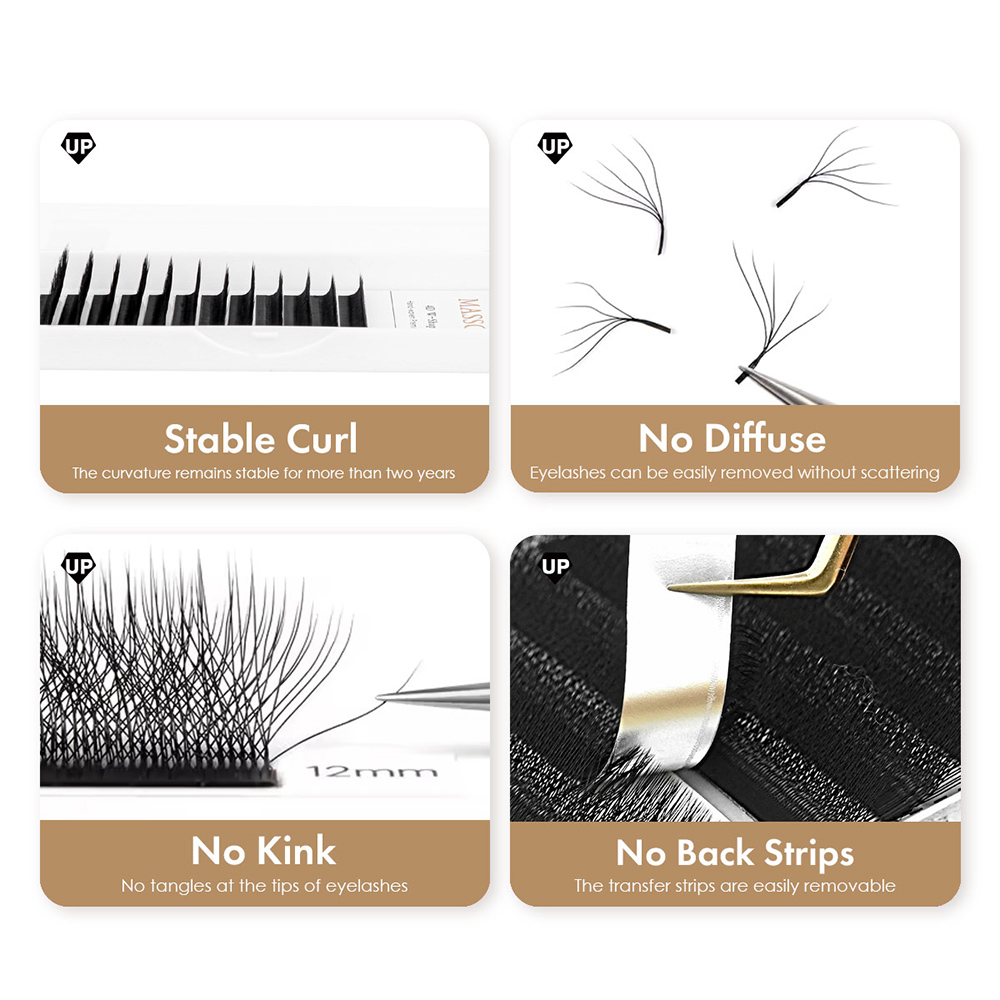ขนตาปลอม MASSCAKU L LU M Curl  - Eyelash Extension Natural Look บทวิจารณ์และราคา