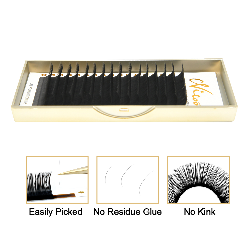 Nicoo ขนตา16แถวแบบคลาสสิคขนตัว - Eyelash Extension For Asian Eyes บทวิจารณ์และราคา