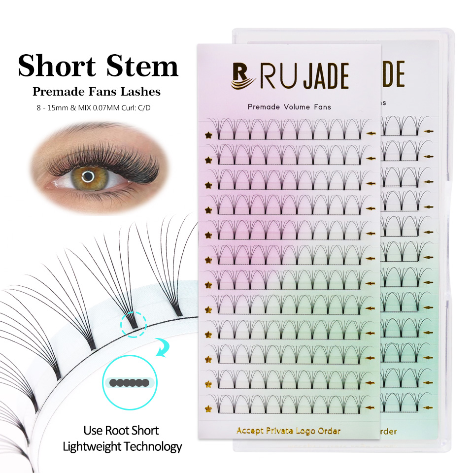 ขนตาปลอม RUJADE แบบก้านสั้น 3D - Eyelash Extension Russian บทวิจารณ์และราคา