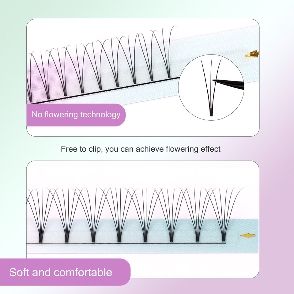 ขนตาปลอม RUJADE แบบก้านสั้น 3D - Eyelash Extension Russian บทวิจารณ์และราคา